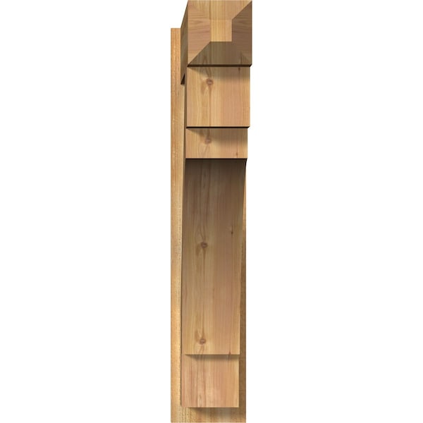 Merced Craftsman Rough Sawn Outlooker, Western Red Cedar, 8W X 38D X 42H